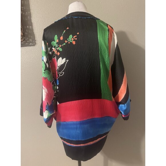 Bebe Dress S Small SILK Kimono Dolman Sleeve Resort Cruise Party SUMMER - Picture 7 of 14